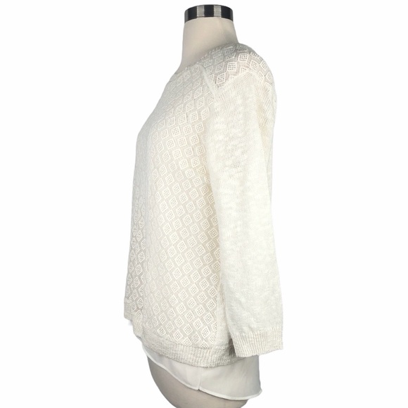 Lucky Brand Ivory Layered Sweater Pullover - Picture 3 of 6